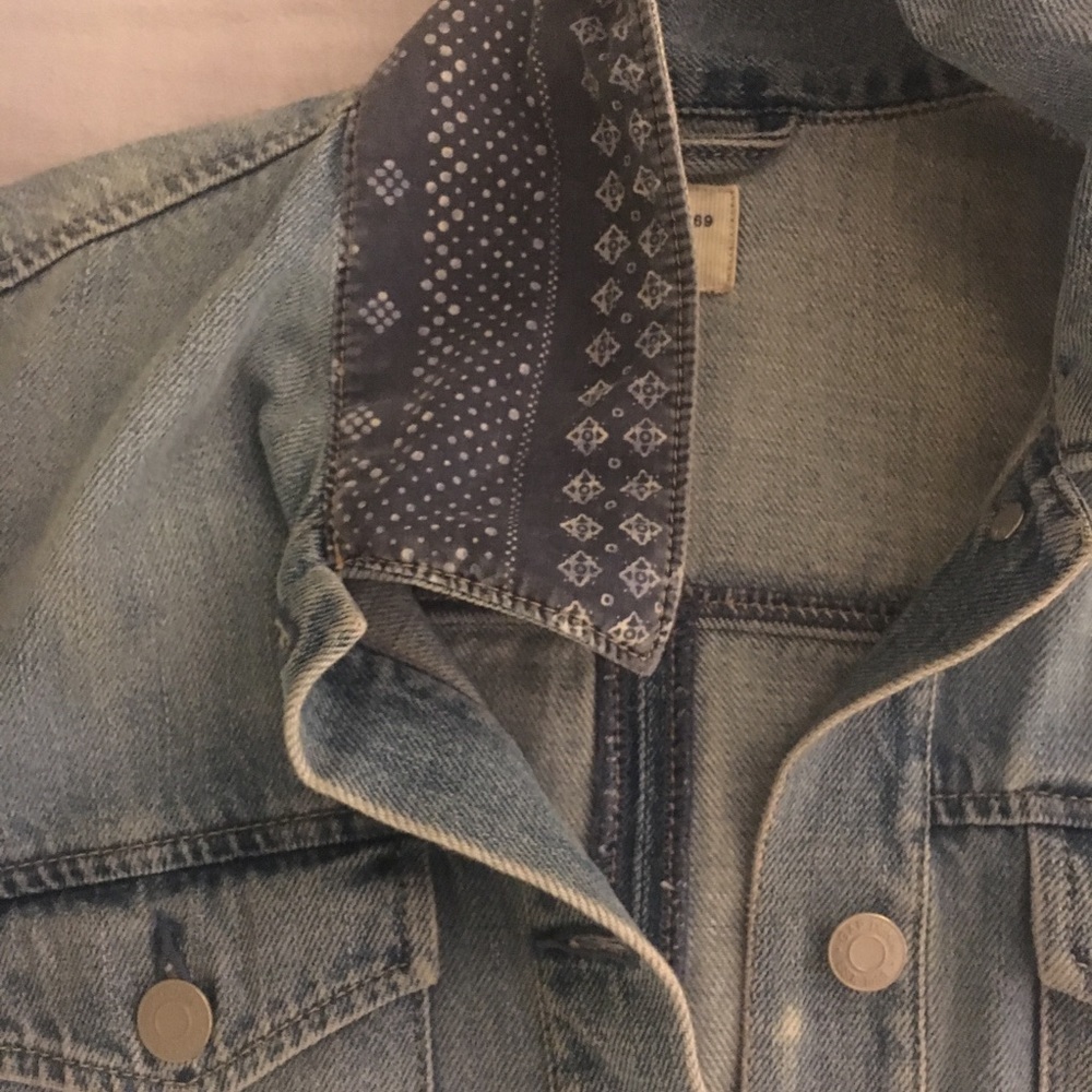 GAP Tie Icon Denim Vintage Look Jean Jacket - Picture 4 of 6